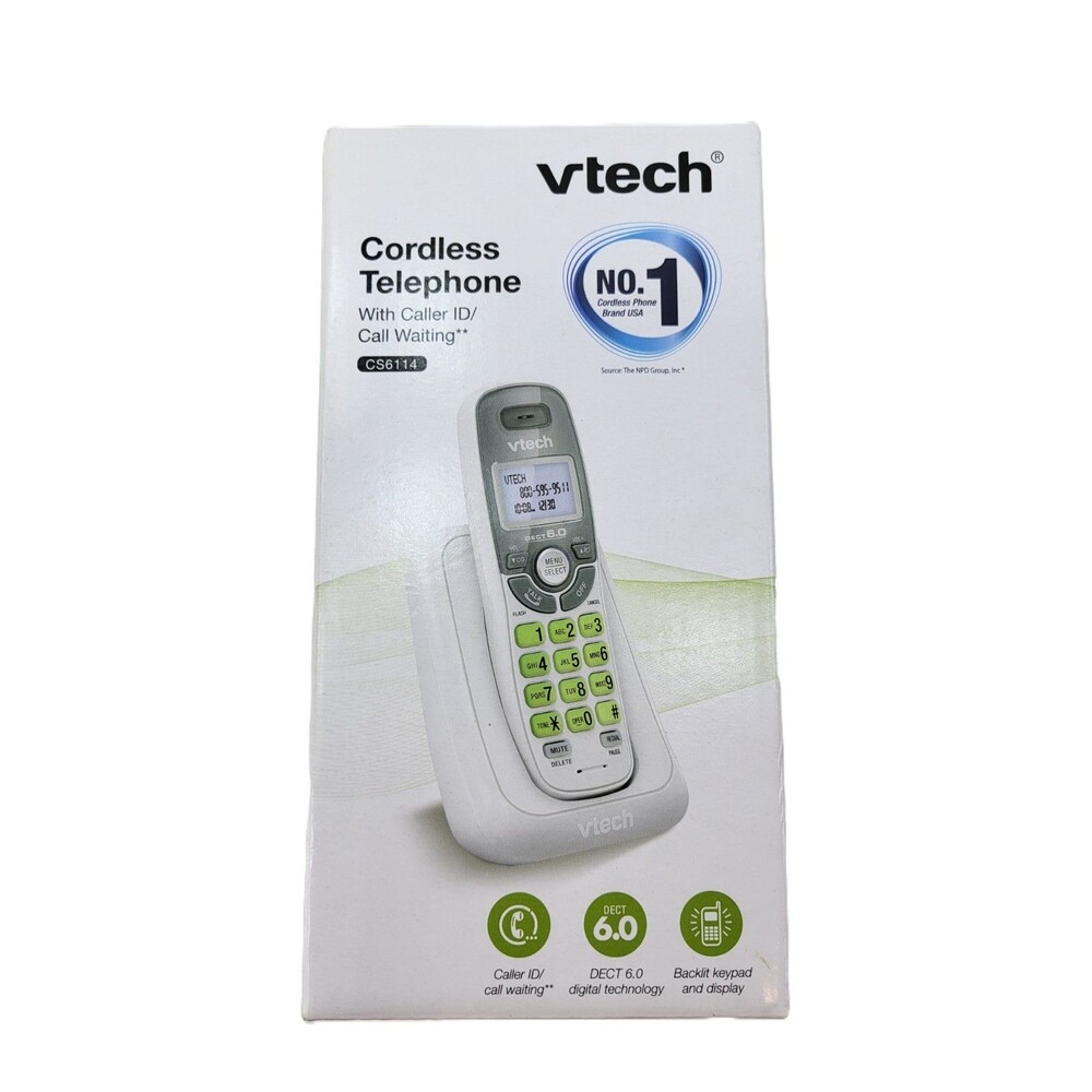VTech CS6114 DECT 6.0 Cordless Phone Caller ID Call Waiting NEW Sealed
